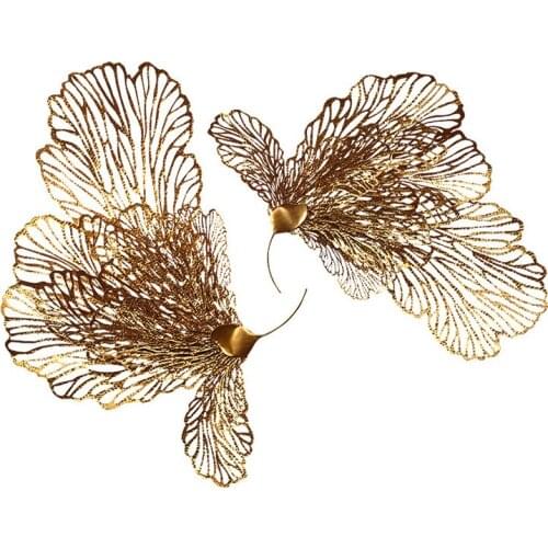 Nordic Luxury Wrought Iron Peacock Feather Wall Sticker Home Livingroom Wall Mural Decoration Hotel Store Wall Hanging Ornaments