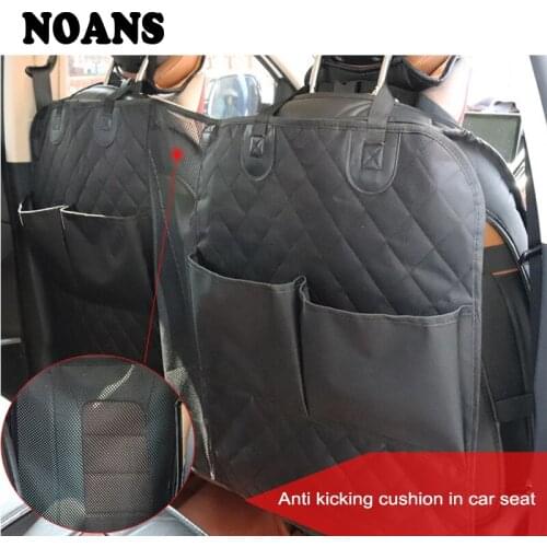 NOANS Car Seat Back Organizer Bag Anti-Child-Kick Pad Anti Dirty Mat For Fiat 500 Punto Chevrolet Cruze Aveo Peugeot 206 307 308