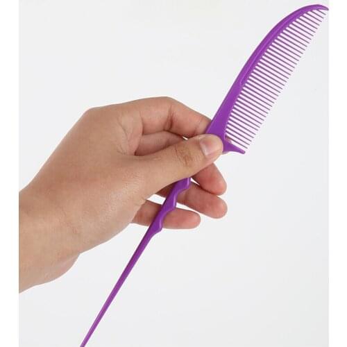 Professional Rat Tail Hairdresser Stylists Plastic Comb Pin Tail Parting Hair Styling Comb for Women Girls Salon Home