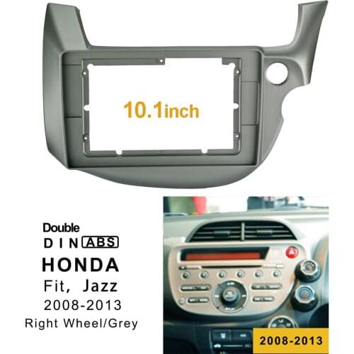 2Din Car DVD Frame Audio Fitting Adaptor Dash Trim Kits Facia Panel 10.1" For Honda Fit Jazz RW 2008-013 Double Din Radio Player
