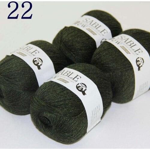 Sale Super Soft 4X50g Pure Sable Cashmere Wrap Shawls Hand Knit Wool Crochet 243-22 Dark Olive