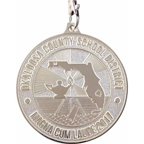 Manufacturer custom silver medal medal round die casting 3D military medal