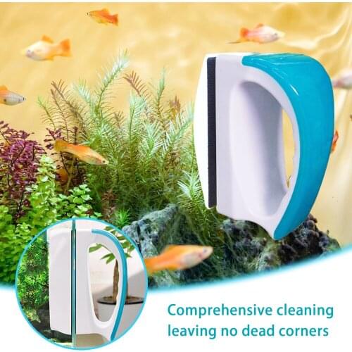 Glass Cleaner Brush Fish Tank Accessories Aquarium Strong Magnetic Clean Dead Ends Scratch-Free Marine Aquarium Accessories