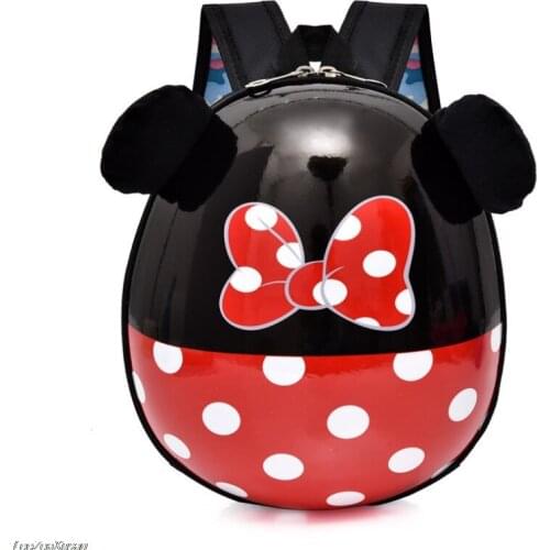 New Disney Anime Mickey Mouse Bag Minnie Backpack for Baby Girls Silicone Waterproof Backpack Primary School Students Schoolbag