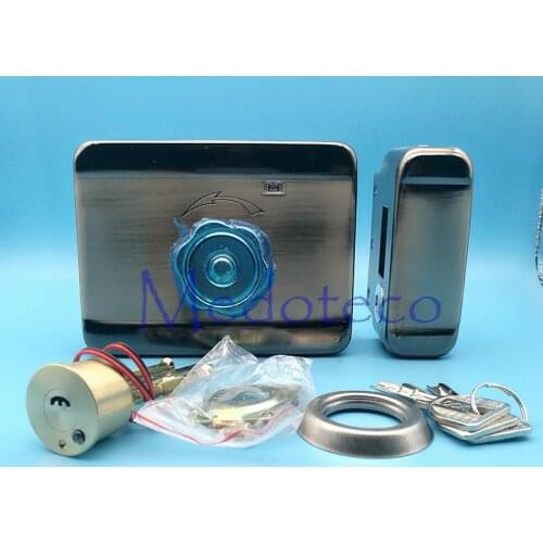 High Quality Mute Electric Rim Lock 12VDC Electronic Lock Access Control lock For Home Wired Video Intercom Security System