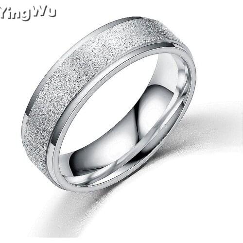 Yingwu 10pcs Lot Fashion Simple Matt 316L Stainless Steel Rings for Women 2020 jewelry wholesale Party Gift Dropshopping