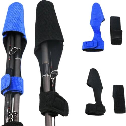 2PCS/Set Fishing Rod Belt Accessory Pole Glove Protector + Fishing Tie Wrapping Band Strap