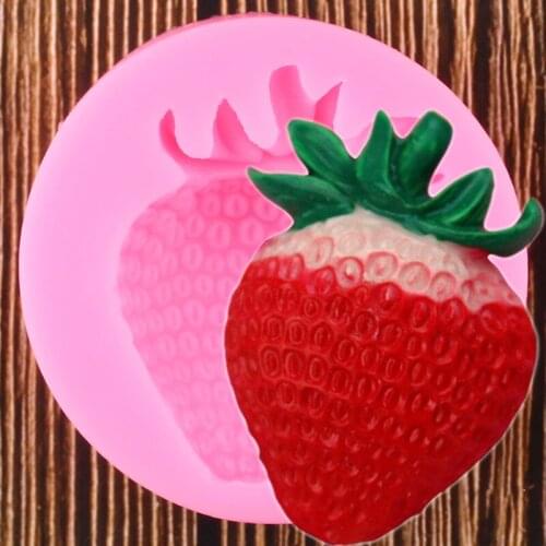 3D Strawberry Silicone Cake Fondant Molds DIY Party Cake Decorating Tools Candy Polymer Clay Chocolate Gumpaste Moulds