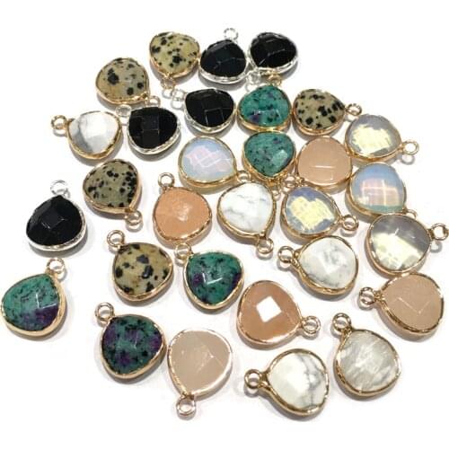 Natural Stone Agates Pendants Water drop shape Exquisite Pendant for Jewelry Making Diy necklace accessories Size 14x22mm