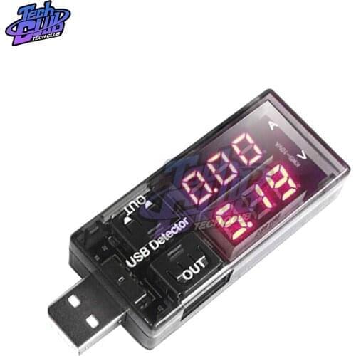 Double LED USB Mobile Power Charging Current Voltage Tester Meter Dual Digital Display Mini USB Charger Doctor Voltmeter Ammeter