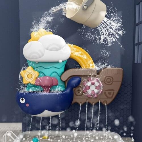 Bath Toys Water Windmill Spray Shower Game Whale Toy for Children Swimming Bathroom Bathing Waterfall Kids Toy