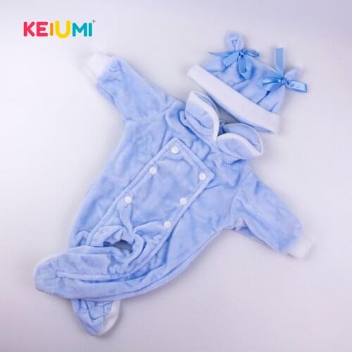 Baby Boy Clothes sets Blue Color Suit for 17 inch Reborn Baby Doll With Hat Clothes Lovely Doll Clothes Sets
