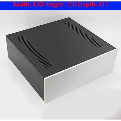 KYYSLB 430*150*408MM 4315C All Aluminum Amplifier Chassis Sell DIY Box Enclosure Amplifier Case with Cooling Holes