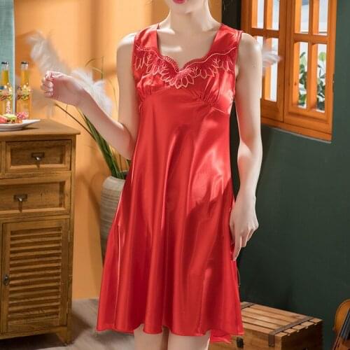 Summer New Sleeveless Lace Womens Nightdress Simple Lady Nightgown Comfortable Home Clothes Female Sleepwear Sexy Nightwear