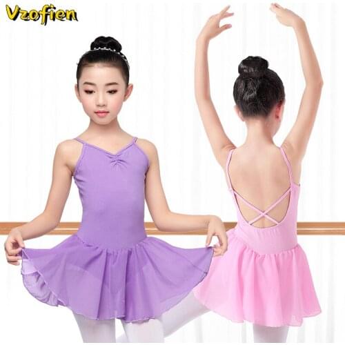 New Ballet Bodysuit Girls Gymnastics Leotard Dance Costumes Girls Kids Ballerina Costumes Training Performance Clothes for Stage