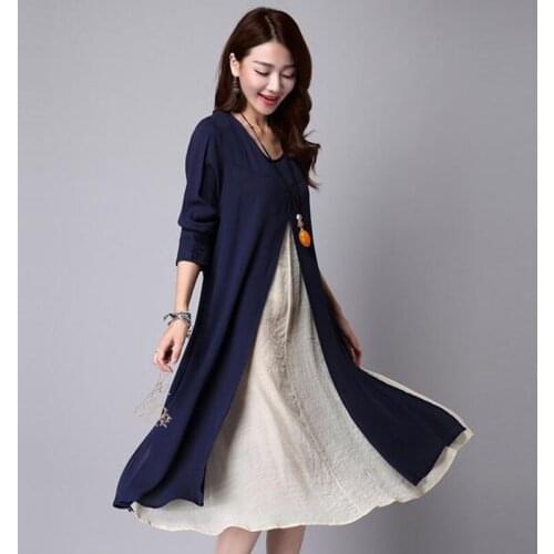 Long Sleeve Embroidery Maternity Dresses For Pregnant Women Clothes Patchwork Gravida Vestidos Pregnancy Dress Maternity Clothes