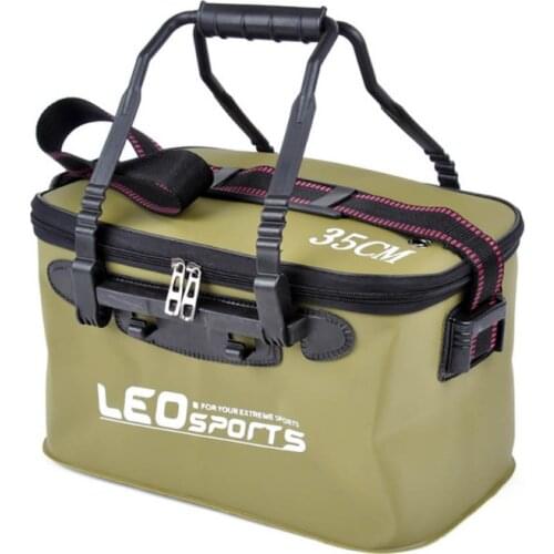 Portable EVA Fishing Bag Collapsible Fishing Bucket Live Fish Box Camping Water Container Fishing Accessories