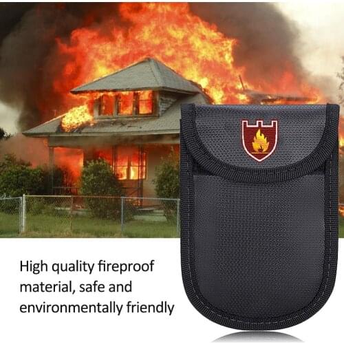 Fireproof Signal Blocking Bag GPS RFID Faraday Bag Shield Cage Pouch Wallet Protective Case for Privacy Protection Car Key #EO