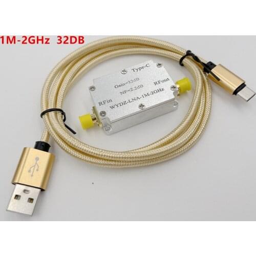 LNA 1M-2GHz RF signal Amplifier 2.2dB Gain 64DB / 32DB Low Noise Amplifier Noise For Receiver System FM radio Reception