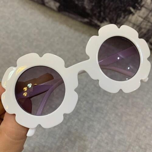Vintage Kids Polarized Sunglasses Sun Glasses Round Flower Edge Baby Children Uv400 Outdoor Car Sport Eyewear For Girls Boys