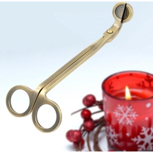 Vintage Retro Candle Wick Trimmer Stainless Steel Oil Lamp Scissors 18cm Long Bent Wicks Cutter Cutting Tool Snuffers