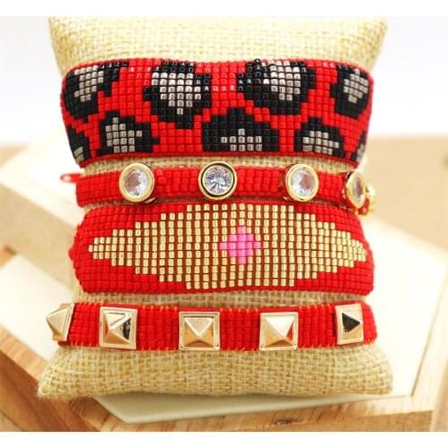 ZHONGVI Pulseras Mujer Moda 2021 New MIYUKI Lucky Evil Eye Bracelet Women Femme Trendy Leopard Jewelry Bracelet Bileklik Gift