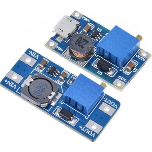 1 PCS MT3608 2A Boost Board DC-DC Boost Module Wide Voltage Input 2/24V up 5/9/12/28V Adjustable