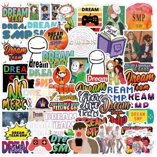 10/30/50pcs Dream Smp Cartoon Anime Stickers Graffiti For Phone Skateboard Refrigerator Computer Car Waterproof Kid Sticker Toy