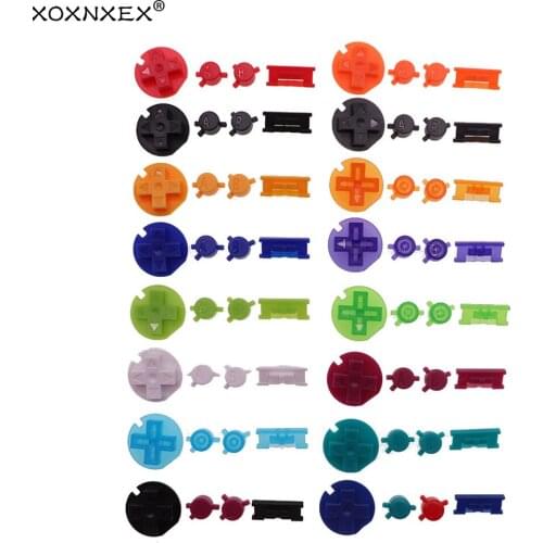 17 Colors A B Buttons with Power ON OFF Buttons Keypads for Gameboy Color GBC New Colorful Buttons Set for GBC D-Pad A B Buttons