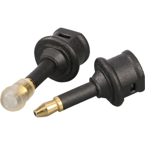 2pcs Toslink Plug to 3.5mm Mini Digital Optical Cable Adapter Male to SPDIF Standard Port Hi-Fi Audio Connector for Macbook TV