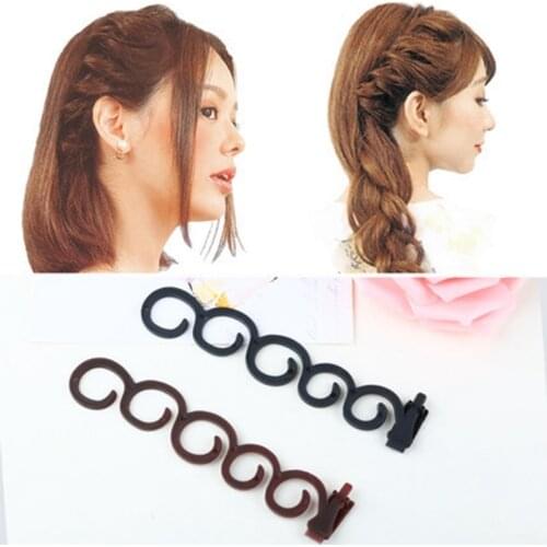 2pcs/set Flower Magic Hair Clip Braider Stylist Queue Twist Plait Hair Braid Hairstyle Styling pince cheveux fermagli capelli