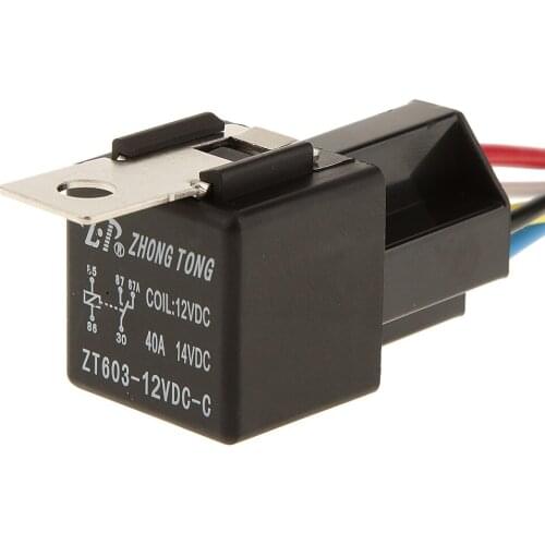 Automobile Relay 12v 40A 5PIN Waterproof Integrated High Quality 5 Wires