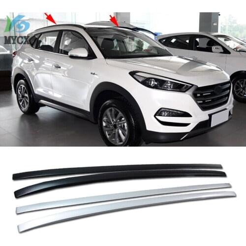 New Arrival OE Eoof Rack Roof Rail Luggage Rack For Hyundai New Tucson 2015 2016 2017 2018 2018-2021,Silver&Black,Two Choices