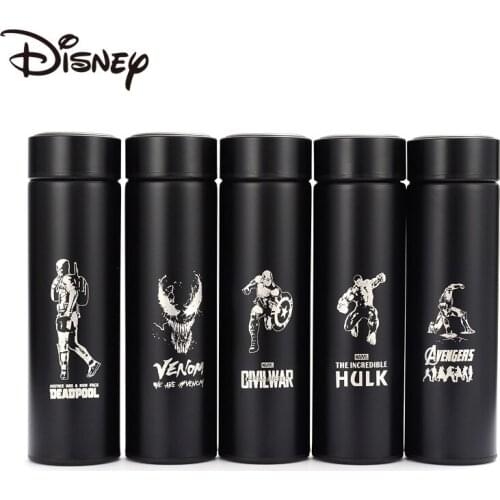 Disney 304 stainless steel heat preservation cup business gift cup Marvel Spiderman Iron Man water cup men cool cup