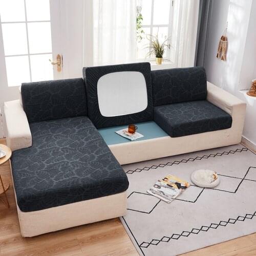 Thicken Stretch Plush Sofa Cover Solid color Jacquard Seat Cushion Covers Elastic Slipcover for Living Room Couch Protector Case