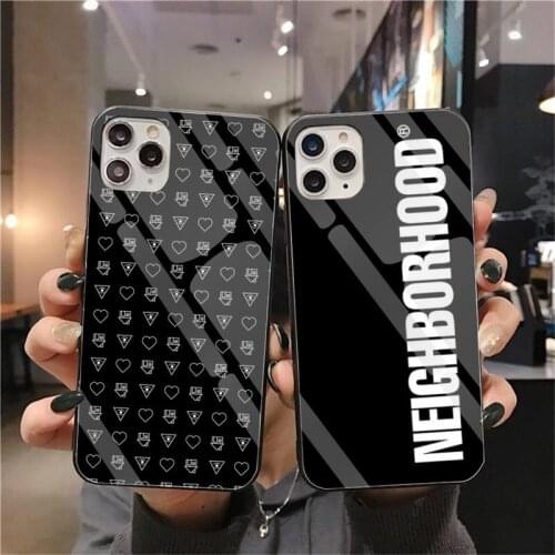 Street Trend Brand Neighborhood Phone Case Tempered Glass For iPhone 12 pro max mini 11 Pro XR XS MAX 8 X 7 6S 6 Plus SE 2020
