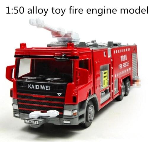 Hot sale car toy model ! 1:50 alloy glide toy fire engine model, Free shipping, Baby educational toys
