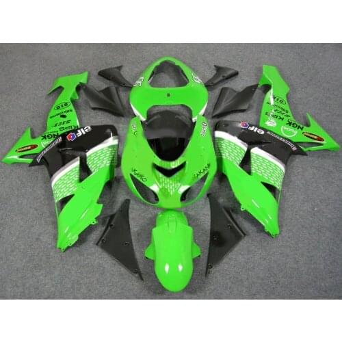Motorcycle Fairing kit for KAWASAKI Ninja ZX10R 2006 2007 ZX10R 06 07 zx 10r 06 07 ABS Green black Fairings set+7 gifts KD02