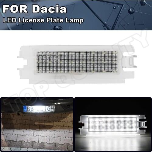 Xenon White Error Free LED License Number Plate Light Lamp For Dacia Sandero II Logan II 2013 2014 2015 2016 2017 2018 2019 2020