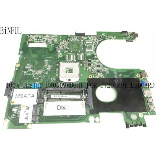 BiNFUL 100% SUPER AVAILABLE DA0R09MB6H1 REV : H LAPTOP MOTHERBOARD FOR DELL INSPIRON 5720 NOTEBOOK COMPARE BEFORE ORDER