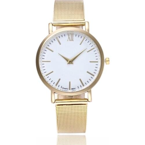 Fashion Casual Roman Numerals Womens Quartz Wristwatch Steel Strap Dress Watch Womens Bracelet Watch Relogio Feminino Reloj