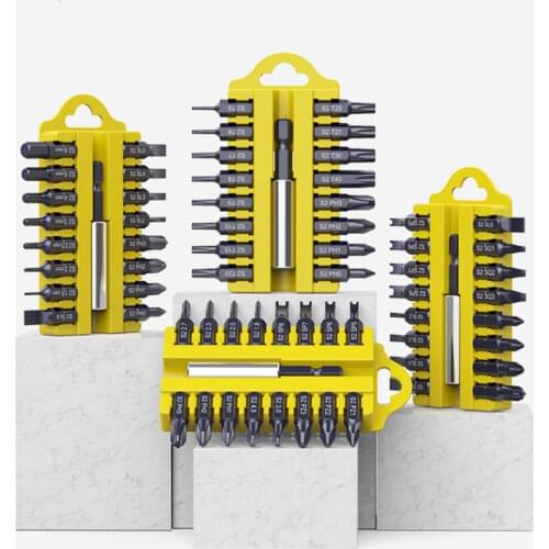 BROPPE 17 In 1 connecting Rod Cross Slotted Hexagon Socket Screwdriver Bit Set Alloy Steel 1/4 Inch Hex Shank Screwdriver