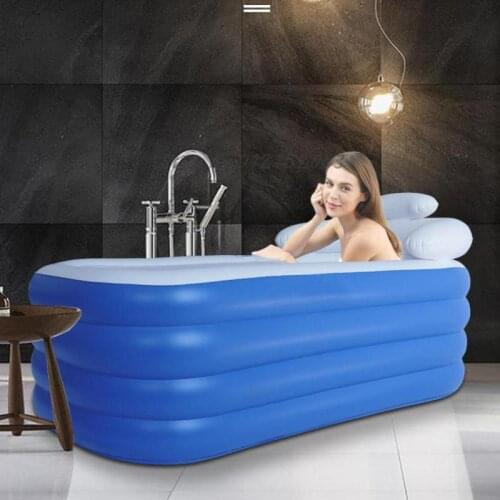 Inflatable Bathtub Folding Bath Tub Adult Household Thickened Bath Tub Small Family Single Bath Tub Whole Body Bath Tub