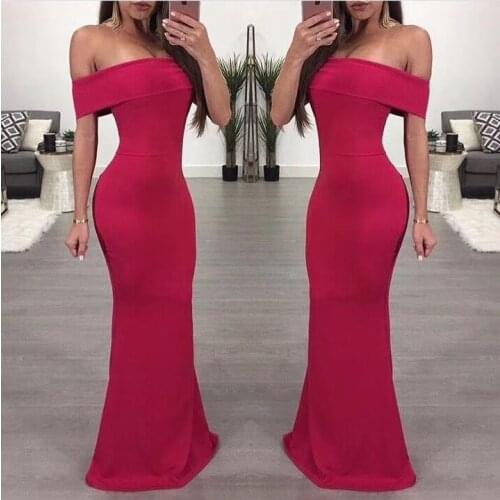 New Elegant Off the Shouder Bodycon Celebrity Fashion Party Bandage Dress Long Maxi Women Club Dress Vestidos