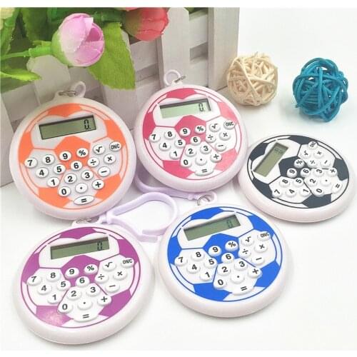 Plastic Mini Calculator Special Calculator for Student Exams, Football Keychain Portable Calculator, Cute Math Calculator