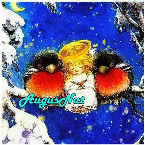 Full diamond painting angel baby shower daimond embroidery daimant mosaic picture birds diamant paint poster oil paint by number