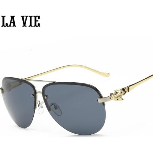 LA VIE Rimless Polarized Sunglasses Mirror Coating Sunglasses Alloy Fram Sun Glasses oculos de sol feminino LVF2378