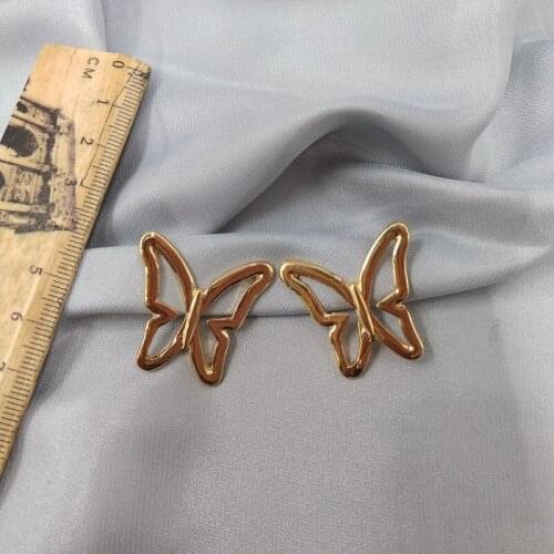 United States with Qingdao jewelry earring personality fashion popular butterfly silver earrings earrings female D94