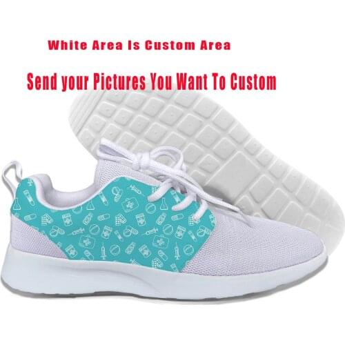 Dentists Cartoon Nurse Pattern Harajuku art New Arrive Lightweight Sport Running Mesh Shoes Men Women Casual Breathable Sneakers