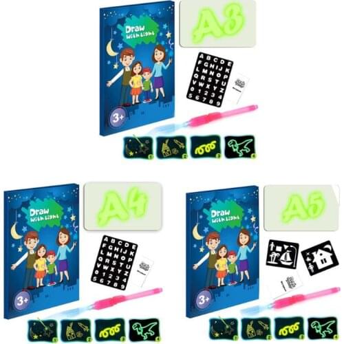A3 A4 A5 LED Luminous Drawing Board Children Gift Graffiti Doodle Drawing Tablet Magic Draw With Light School Home Teaching Tool